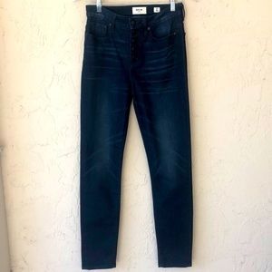 Miss Me high rise skinny jeans 27 dark wash button fly